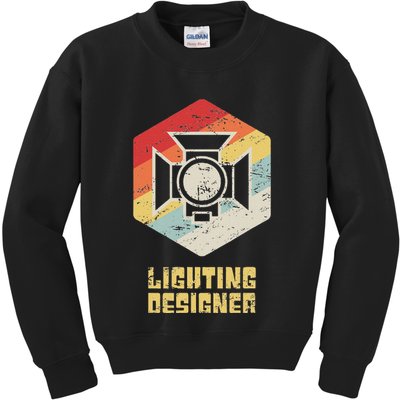 Retro Theater & Stage Lighting Ld Lighting Designer Kids Sweatshirt