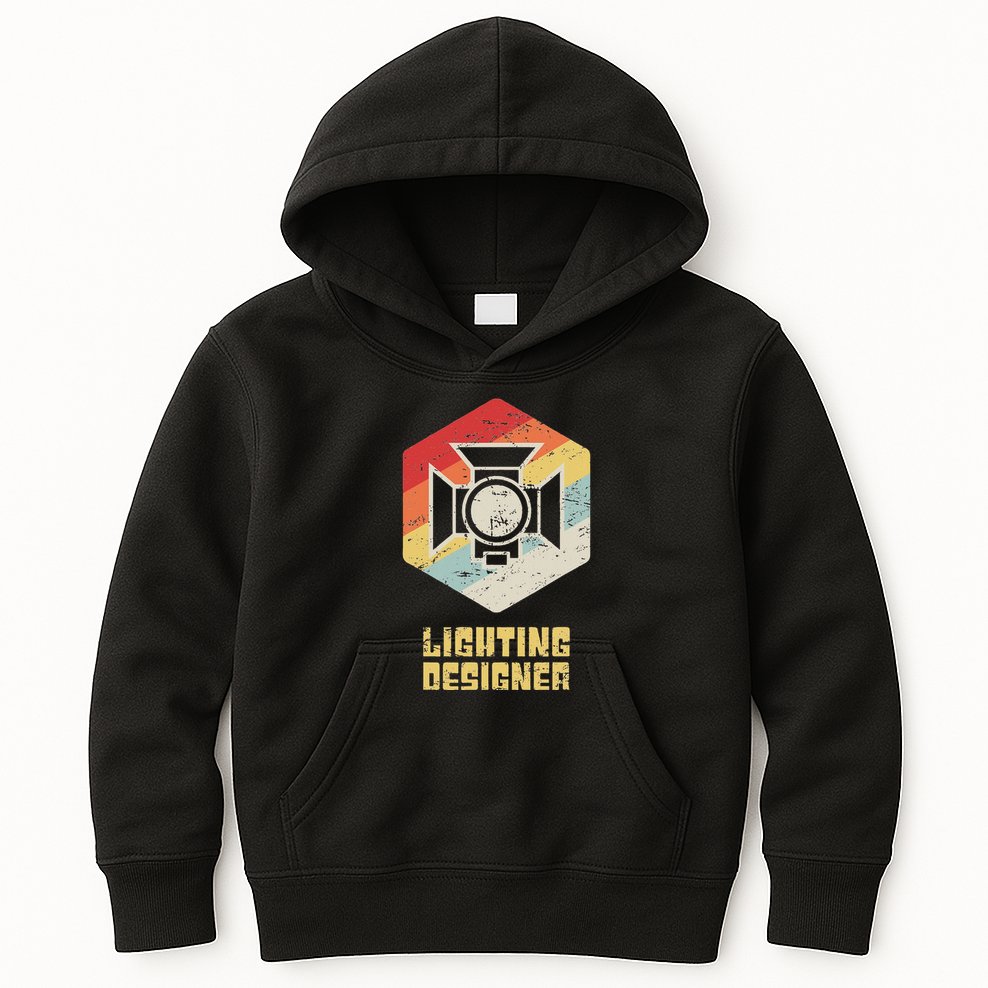 Retro Theater & Stage Lighting Ld Lighting Designer Kids Hoodie