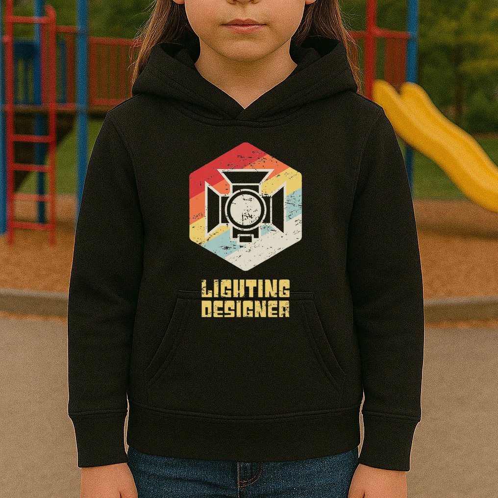 Retro Theater & Stage Lighting Ld Lighting Designer Kids Hoodie