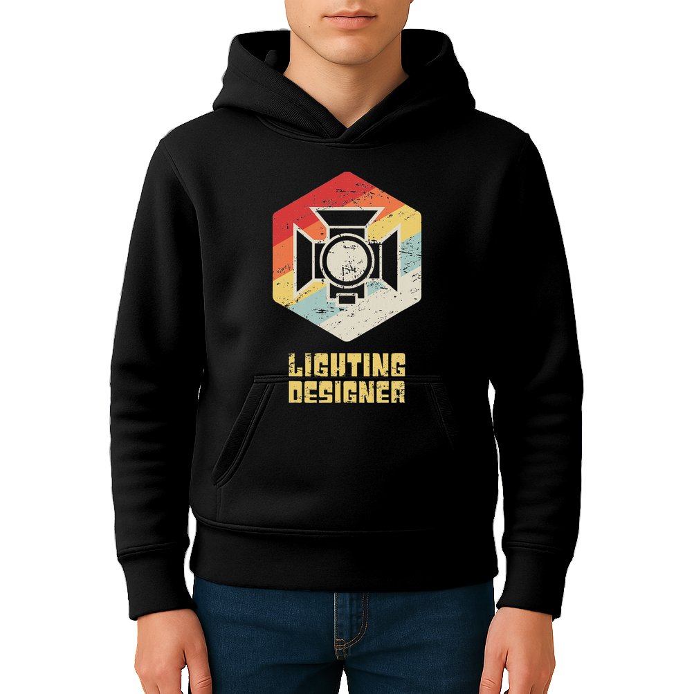Retro Theater & Stage Lighting Ld Lighting Designer Kids Hoodie