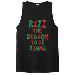 Rizz The Season Funny Gen Alpha Slang Christmas Teacher PosiCharge Competitor Tank