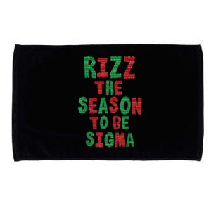 Rizz The Season Funny Gen Alpha Slang Christmas Teacher Microfiber Hand Towel