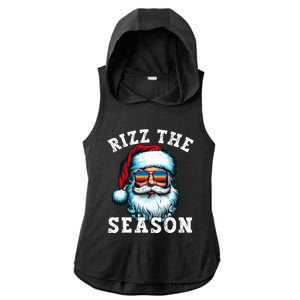 Rizz The Season Funny Christmas Santa Claus Rizzler Ladies PosiCharge Tri-Blend Wicking Draft Hoodie Tank