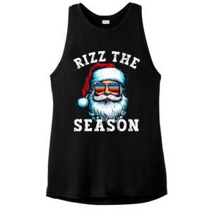 Rizz The Season Funny Christmas Santa Claus Rizzler Ladies PosiCharge Tri-Blend Wicking Tank