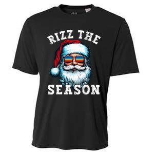 Rizz The Season Funny Christmas Santa Claus Rizzler Cooling Performance Crew T-Shirt