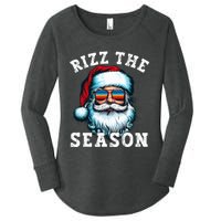 Rizz The Season Funny Christmas Santa Claus Rizzler Women's Perfect Tri Tunic Long Sleeve Shirt