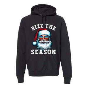 Rizz The Season Funny Christmas Santa Claus Rizzler Premium Hoodie