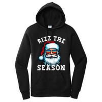 Rizz The Season Funny Christmas Santa Claus Rizzler Women's Pullover Hoodie