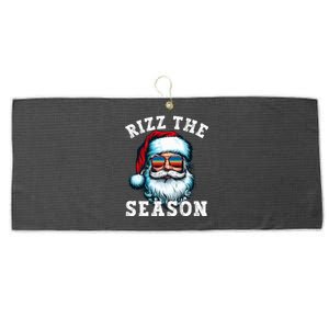 Rizz The Season Funny Christmas Santa Claus Rizzler Large Microfiber Waffle Golf Towel