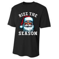 Rizz The Season Funny Christmas Santa Claus Rizzler Performance Sprint T-Shirt