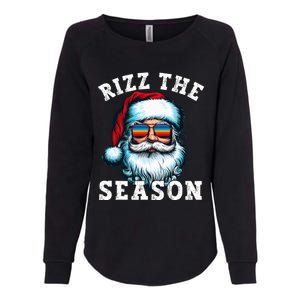 Rizz The Season Funny Christmas Santa Claus Rizzler Womens California Wash Sweatshirt