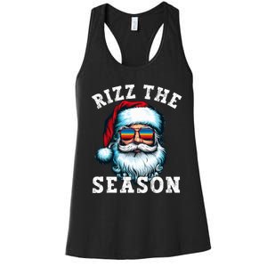 Rizz The Season Funny Christmas Santa Claus Rizzler Women's Racerback Tank