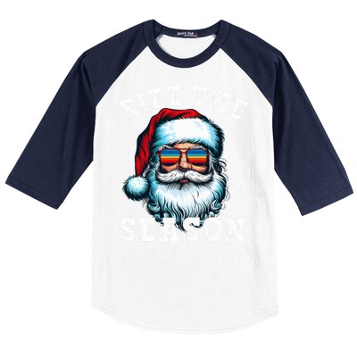 Rizz The Season Funny Christmas Santa Claus Rizzler Baseball Sleeve Shirt