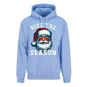 Rizz The Season Funny Christmas Santa Claus Rizzler Unisex Surf Hoodie