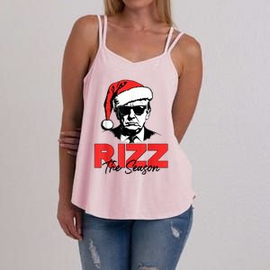 Rizz The Season Christmas Humorous Trump 2024 Santa Rizzler Women's Strappy Tank