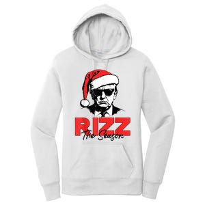 Rizz The Season Christmas Humorous Trump 2024 Santa Rizzler Women's Pullover Hoodie