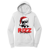 Rizz The Season Christmas Humorous Trump 2024 Santa Rizzler Women's Pullover Hoodie