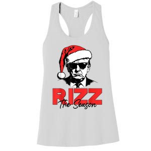 Rizz The Season Christmas Humorous Trump 2024 Santa Rizzler Women's Racerback Tank