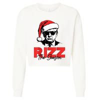 Rizz The Season Christmas Humorous Trump 2024 Santa Rizzler Cropped Pullover Crew