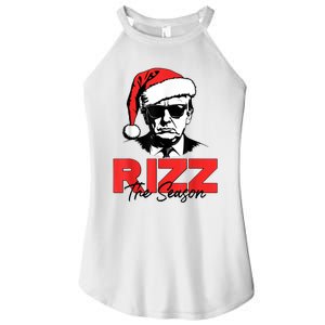 Rizz The Season Christmas Humorous Trump 2024 Santa Rizzler Women's Perfect Tri Rocker Tank