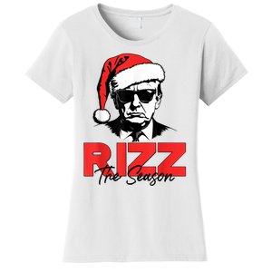 Rizz The Season Christmas Humorous Trump 2024 Santa Rizzler Women's T-Shirt