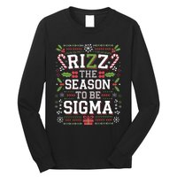 Rizz The Season To Be Sigma Gen Alpha Xmas Santa Christmas Long Sleeve Shirt