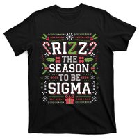 Rizz The Season To Be Sigma Gen Alpha Xmas Santa Christmas T-Shirt