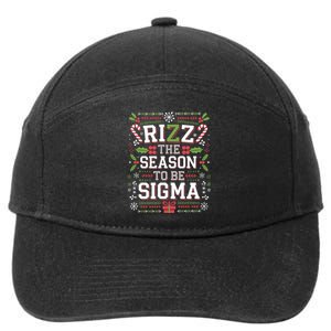 Rizz The Season To Be Sigma Gen Alpha Xmas Santa Christmas 7-Panel Snapback Hat