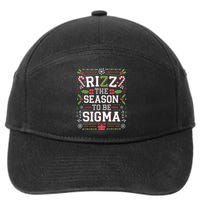 Rizz The Season To Be Sigma Gen Alpha Xmas Santa Christmas 7-Panel Snapback Hat