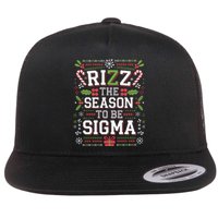 Rizz The Season To Be Sigma Gen Alpha Xmas Santa Christmas Flat Bill Trucker Hat