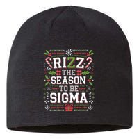 Rizz The Season To Be Sigma Gen Alpha Xmas Santa Christmas Sustainable Beanie