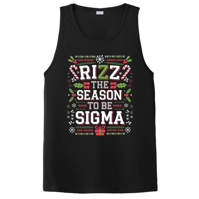 Rizz The Season To Be Sigma Gen Alpha Xmas Santa Christmas PosiCharge Competitor Tank