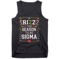 Rizz The Season To Be Sigma Gen Alpha Xmas Santa Christmas Tank Top