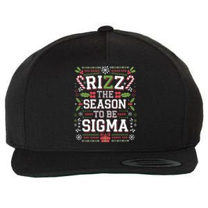 Rizz The Season To Be Sigma Gen Alpha Xmas Santa Christmas Wool Snapback Cap