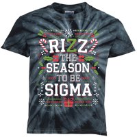 Rizz The Season To Be Sigma Gen Alpha Xmas Santa Christmas Kids Tie-Dye T-Shirt