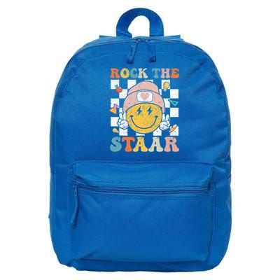 Rock The Staar Test Testing Day Smile Face Teacher  16 in Basic Backpack