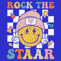 Rock The Staar Test Testing Day Smile Face Teacher  16 in Basic Backpack