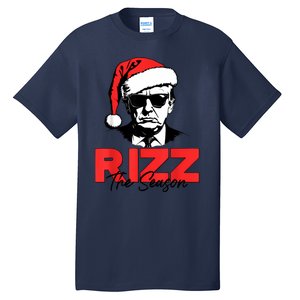 Rizz The Season Christmas Humorous Trump 2024 Santa Rizzler Tall T-Shirt