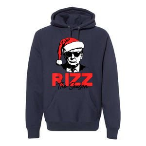 Rizz The Season Christmas Humorous Trump 2024 Santa Rizzler Premium Hoodie