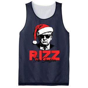 Rizz The Season Christmas Humorous Trump 2024 Santa Rizzler Mesh Reversible Basketball Jersey Tank