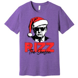 Rizz The Season Christmas Humorous Trump 2024 Santa Rizzler Premium T-Shirt