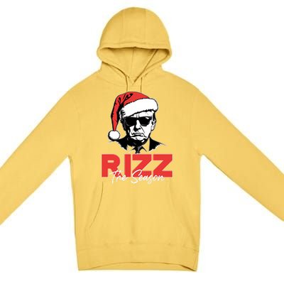 Rizz The Season Christmas Holiday Xmas Donald Trump President Premium Pullover Hoodie