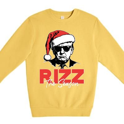 Rizz The Season Christmas Holiday Xmas Donald Trump President Premium Crewneck Sweatshirt