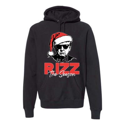 Rizz The Season Christmas Holiday Xmas Donald Trump President Premium Hoodie