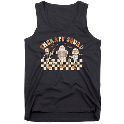 Retro Therapy Squad Slp Ot Pt Team Halloween Speech Physical Tank Top