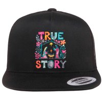 Retro True Story Christmas Nativity Scene Jesus Cross Xmas Flatbill Hat