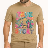 Retro True Story Christmas Nativity Scene Jesus Cross Xmas Performance Shirt