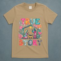 Retro True Story Christmas Nativity Scene Jesus Cross Xmas T-Shirt