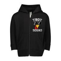 Running Turkey Sunglasses Trot Squad Thanksgiving Toddler Zip Fleece Hoodie