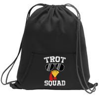 Running Turkey Sunglasses Trot Squad Thanksgiving Sweatshirt Cinch Pack Bag